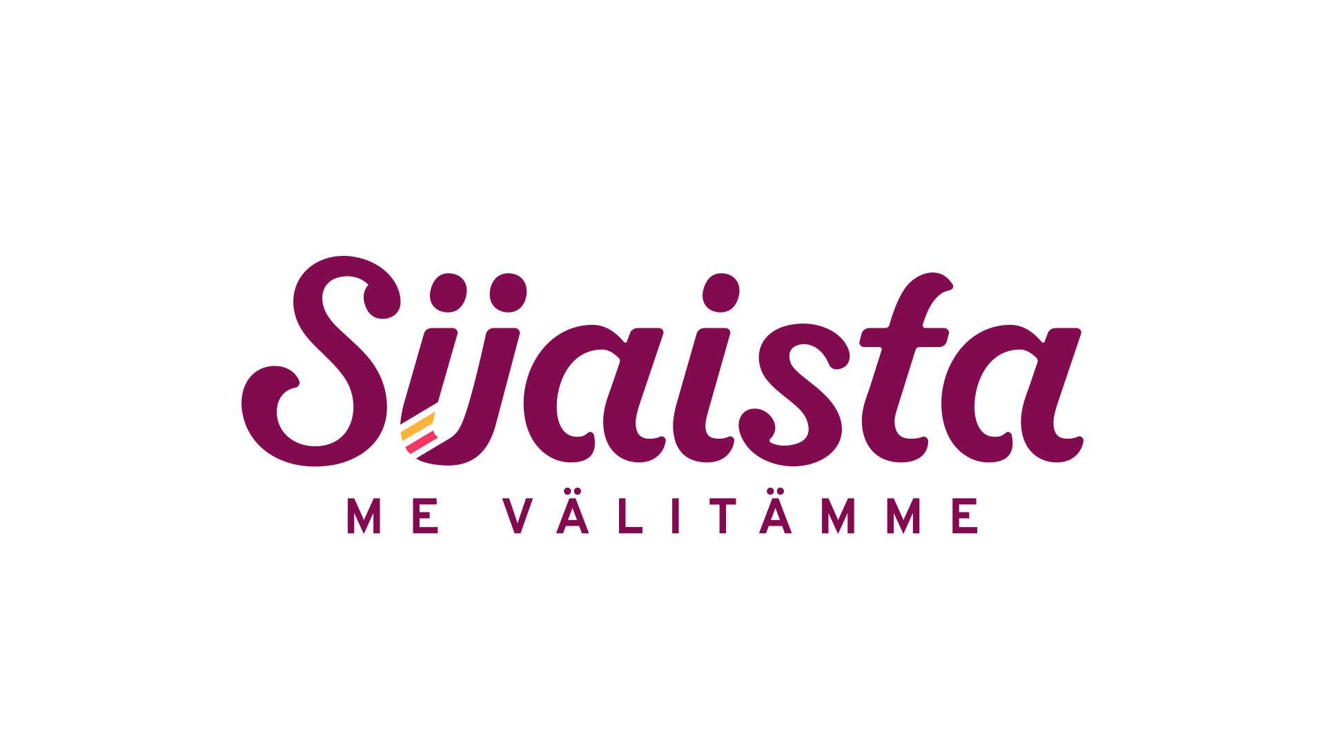 Sijaista-logo sloganilla "Me välitämme"
